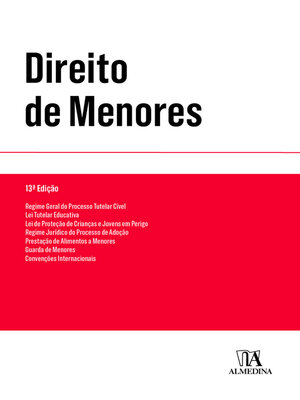 cover image of Direito de Menores --13ª Edição